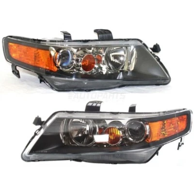 Nuevo conjunto de 2 lentes y carcasa de lámpara de cabeza oculta izquierda y derecha para Acura Tsx 2006-2008 Foto 1 de 4