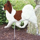 Papillon Outdoor Garden Sign Hand Painted Figure Brown/White