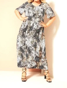 Sara Women's AU Plus Size 14 Animal Print Dress, Button Front, BNWT, RRP $130 - Picture 1 of 3