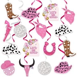 Western Cowgirl Party Decorations 30PCS Pink Cowgirl Birthday Party Decor Sup... - Picture 1 of 8