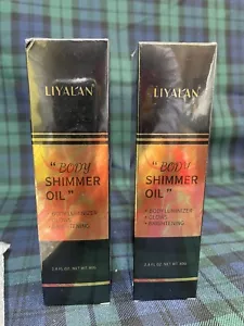 2 - Liyalan Shimmer Body Oil # 3 Bronze Gold Glitter Gold Liquid 2.8 Fl Oz - Picture 1 of 5