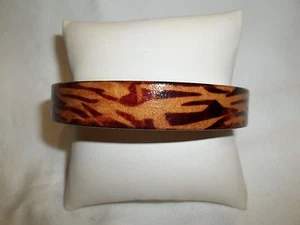 NUEVO BRAZALETE BRAZALETE BRAZALETE LIGERO MARRÓN ESTAMPADO / ANIMAL ESTAMPADO - Imagen 1 de 3