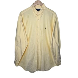 Ralph Lauren Classic Fit Langarm Button Down Hemd Gelb Herren Größe XL - Bild 1 von 11