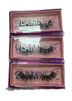 3X GLAMNETIC “VIRAL” 3 Pair Of Magnetic Reusable Eyelashes -  Long - Image 1 of 4