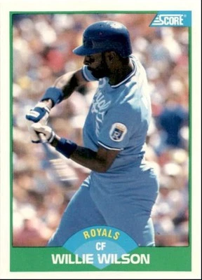 1989 Score Baseball Card Willie Wilson B Kansas City Royals #28 - Image 1 of 2