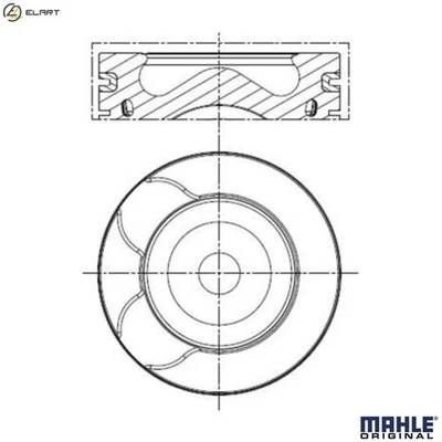 PISTON 039 PI 00128 000 FOR 4HL 224DT/KNWA/KNWB/KNBA/KNBB 2.2L 4cyl - Image 1 of 4