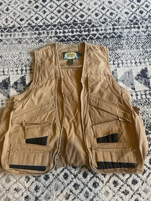 Cabela’s Bird Fowl Hunting Vest Tan Duck Cotton Size Small - Image 1 of 4