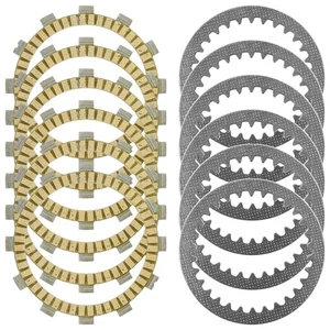 Clutch Friction Steel Plates For Suzuki DR200SE 1996-2009 2013 / DR200S 15-19 - Picture 1 of 7