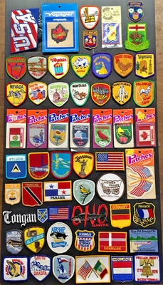 VINTAGE PATCH LOT OF 57 STATE COUNTRY TRAVEL SOUVENIR TOURIST PATCHES 1970s NOS - Image 1 of 4