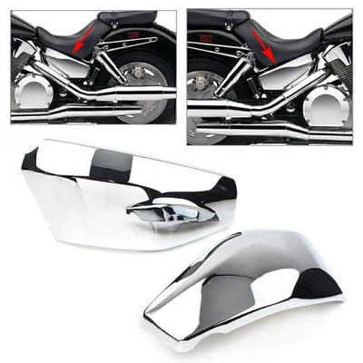 2pcs Chrome Motorcycle Battery Side Covers for Honda VTX1300 R/S/C/T 2003-2009 Foto 1 de 4
