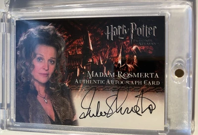 Tarjeta autografiada de Harry Potter Madam Rosmerta Julie Christie POA Foto 1 de 4
