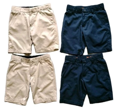 Lot/Bundle 4x FRENCH TOAST Boys' Size 8 School Uniform Shorts 2x Blue + 2x Khaki - Image 1 of 4