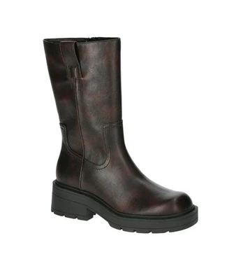 Botas femininas novas com etiquetas sem limites sola de puxar marrom chocolate com zíper tamanho 8 - Imagem 1 de 4