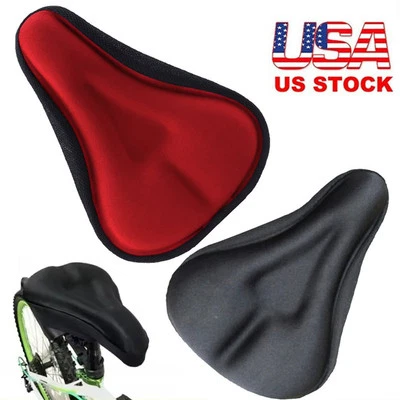 Cojín de aire cómodo ancho Big Bum suave esponja sillín de bicicleta asiento de bicicleta EE. UU. Foto 1 de 4