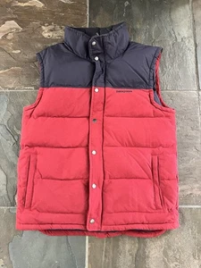 Patagonia Bivy Vest in Navy & Red, Men's Size Medium, Goose Down Zip - Picture 1 of 4