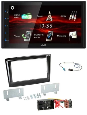 JVC USB Bluetooth MP3 DAB 2DIN Autoradio für Fiat Doblo ab 2015 piano schwarz - Bild 1 von 4