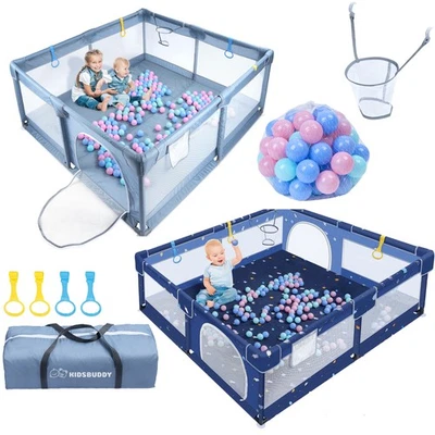 Baby Playpen Playpen Playpen Barrier Screen Kids Safety Playground - Image 1 of 4