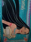Vintage 90s Pocahontas Beach Towel Disney Princess Movie Classic 100% Cotton