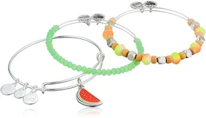 Alex and Ani Color Infusion - One in a Melon Set of 3 Bracelet Expandable - Picture 1 of 4