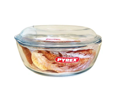 Casserole Pyrex En Verre Transparent 2,2 L Avec Couvercle 0,8 L - Photo 1/3