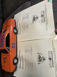 1981 ERTL 1:16 Scale 1969 Dukes of Hazzard General Lee Dodge Charger Signed COA - Picture 1 of 16