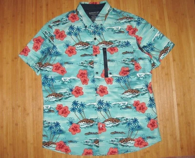 SPEEDO Shirt HAWAIIAN Size XL Polyester MESH VENTS Upper Back and Sleeves NEW - Image 1 of 3