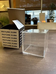 Vintage Fotowürfel quadratisch klar Bilderrahmen Schnappschuss - Bild 1 von 7