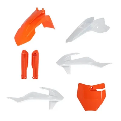 Kit completo de carrocería de guardabarros de plástico Acerbis naranja blanco 23 KTM 50 SX 16-23 Foto 1 de 4