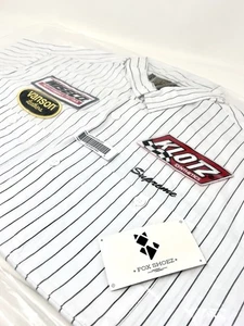 Supreme x Vanson Leathers Work Shirt White Stripe Button Up - Size Medium - NEW - Bild 1 von 8