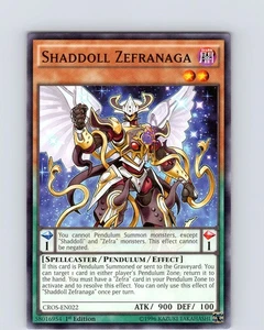 Yu-Gi-Oh TCG Shaddoll Zefranaga CROS-EN022 1st Edition Regular Common Card NM - Picture 1 of 2