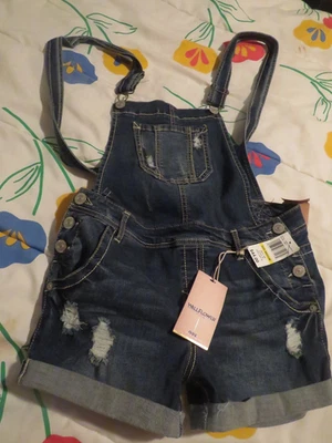 Pantalones Cortos con Babero de Jean Azul Wallflower Insta Vintage Envejecido M. Nuevos con Etiquetas Foto 1 de 4