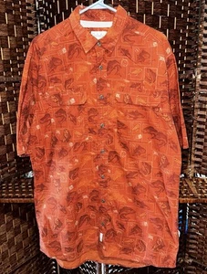 Cabela's Men's Vented Back Shirt Size L Orange Fly Fishing Lure Outdoors - Picture 1 of 12