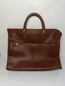 Ghurka Italian Leather Briefcase Bag Vestry No. 152 / Chestnut 2020 #AQ-24 Good+ - Picture 1 of 16