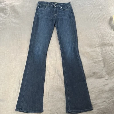 Paige Manhattan Bootcut Jeans Slim Stretchy Dark Blue Size 28 30x34 Super Soft - Image 1 of 4