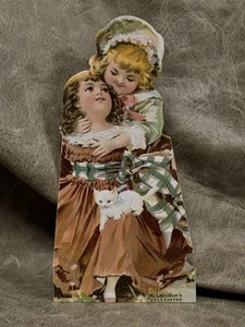 W. F. MCLAUGHLIN & CO. CHICAGO XXXX COFFEE TRADE CARD DOLL / DOUBLE-SIDED GIRLS - Picture 1 of 3