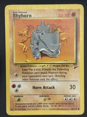 Rhyhorn Common Base Set 2 090/130  - Image 1 of 2