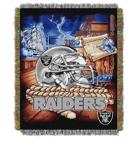 Oakland Raiders Decke Überwurf Wandteppich NFL Football Sports Field Advantage - Bild 1 von 10