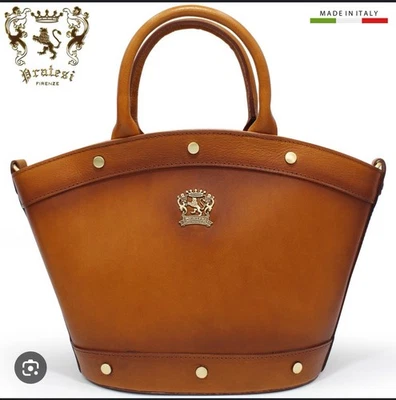 PRATESI FIRENZE 1948 Made in Italy women's brown Tuscan leather Tote bag handbag - Image 1 of 4