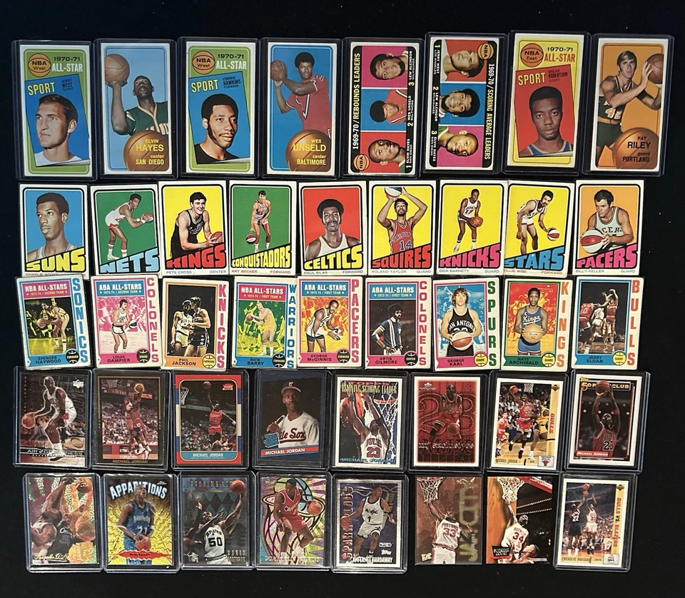 15 Card Basketball Lot, Michael Jordan, 1970, 1972, 1974 Topps, Rookies, Inserts - Image 1 of 1