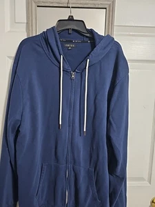 Herren ZELOS Hoodie mit durchgehendem Reißverschluss und Kordelzug/Marineblau/XLT  - Bild 1 von 21