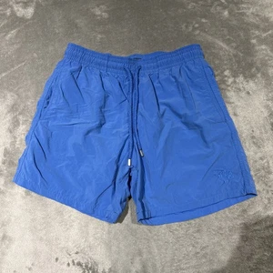 Pantalones Cortos Vilebrequin Para Hombre L Azul Bañador Cintura Elástica Malla Forrada Cordón - Imagen 1 de 10