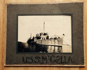 1919 - 1922 USS McCALLA DD-253 U.S. NAVY ZERSTÖRER KABINETTFOTO, VINTAGE - Bild 1 von 2