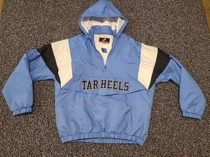 Vintage Y2K Majestic North Carolina UNC Teer Heels Pullover 1/2 Zip Jacke Large - Bild 1 von 9