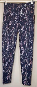 ID Ideology Women's Indigo Sea Modsplatter 7/8 Leggings - Size XS - Picture 1 of 3