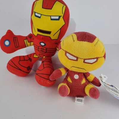 Marvel Super Hero Adventures Iron Man Peluche Figura 1 es Nuevo Con Etiquetas Lote de 2 Foto 1 de 4
