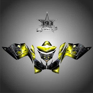 POLARIS IQ RACER 2005-2015 DECALS GRAPHICS WRAP GUARDIAN YELLOW - Imagen 1 de 1