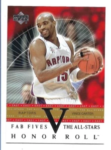 Vince Carter 2001-02 Upper Deck Honor Roll Fab Fives All-Stars #F5-AS6 Raptors - Bild 1 von 2