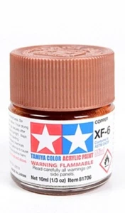 Tamiya 81706 - pintura modelo acrílico - cobre XF-6 - frasco de 10 ml T48 poste Reino Unido - Imagen 1 de 7
