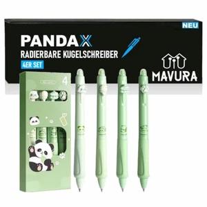 PANDAX 4 Pieces Erasable Ballpoint Pens In Cute Panda Design Stationery - Picture 1 of 5