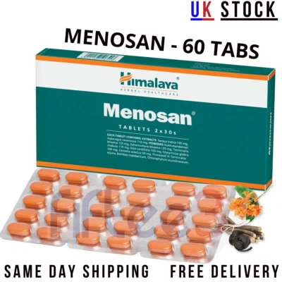 Himalaya Menosan Menopause Relief, General Wellbeing - 60 Tabs UK Stock